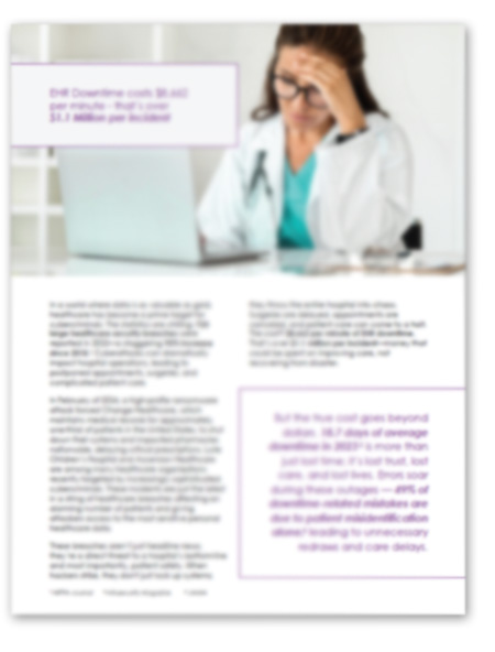 Keys to Ensuring Continuity During EHR Downtime Whitepaper Thumbnail